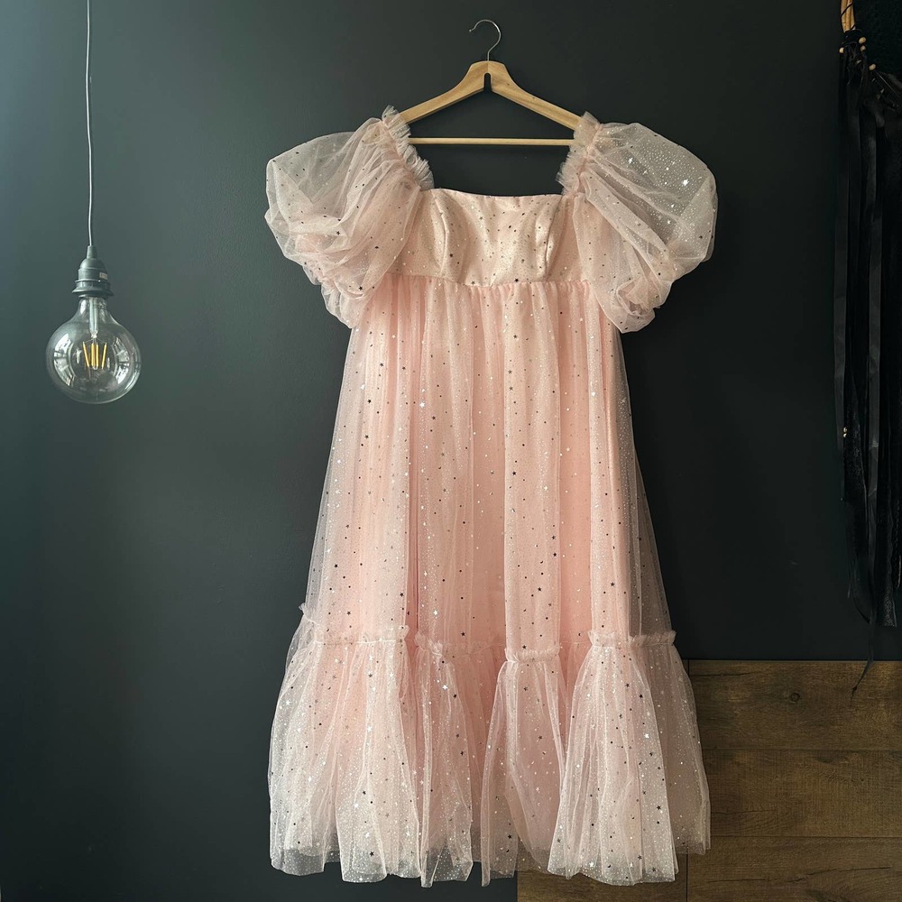 Fanciful Doll The Cosmic Moonchild Midi Dress Pink Size Small